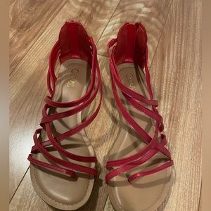 Carlos Santana red sandals